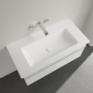 Villeroy en Boch Venticello meubelwastafel met wasbak midden zonder kraangat 100x50cm met overloop ceramic+ wit 1025125