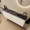 MONDIAZ TURE-DLUX 120cm toiletmeubel Talc. EDEN wastafel Lava positie rechts. Met 1 kraangat. SW1103650