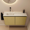 MONDIAZ TURE-DLUX 80cm toiletmeubel Oro. EDEN wastafel Ostra positie links. Zonder kraangat. SW1104956