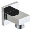 Wiesbaden Wandaansluitbocht vierkant 1/2" chroom SW10506