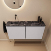 MONDIAZ TURE-DLUX 100cm toiletmeubel Cale. EDEN wastafel Lava positie links. Zonder kraangat. SW1103725