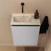 MONDIAZ TURE-DLUX 40cm toiletmeubel Plata. EDEN wastafel Ostra positie links. Zonder kraangat. SW1104989