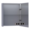 BRAUER Impress Deluxe spiegelkast - 60x70x15cm - interne en externe verlichting - 1 rechtsdraaiende dubbelzijdige spiegeldeur mat grijs SW371743
