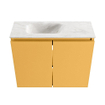 MONDIAZ TURE-DLUX 60cm toiletmeubel Ocher. EDEN wastafel Ostra positie links. Met 1 kraangat. SW1104951