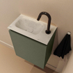 MONDIAZ TURE-DLUX 40cm toiletmeubel Army. EDEN wastafel Opalo positie links. Met 1 kraangat. SW1104185