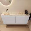MONDIAZ TURE-DLUX 120cm toiletmeubel Cale. EDEN wastafel Frappe positie links. Zonder kraangat. SW1102719