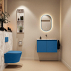 MONDIAZ TURE-DLUX 80cm toiletmeubel Jeans. EDEN wastafel Glace positie midden. Zonder kraangat. SW1103344
