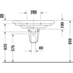 Duravit D code meubelwastafel 85x48 cm. 1x kr.gat m overloop wit Duravit XBase Wastafelonderkast 80x45.8x44.8cm 1 lade Standaard greep met softclose spaanplaat wit Mat SHOWROOMMODEL SHOW17805