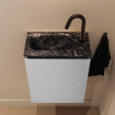 MONDIAZ TURE-DLUX 40cm toiletmeubel Plata. EDEN wastafel Lava positie links. Met 1 kraangat. SW1103979