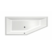 Xenz Society Compact ligbad - 170x75cm - met overloop - zonder afvoer - Hoekopstelling links - Acryl Wit SW102918