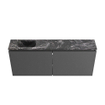 MONDIAZ TURE-DLUX 120cm toiletmeubel Dark Grey. EDEN wastafel Lava positie links. Met 1 kraangat. SW1103787