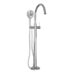 Brauer Chrome Edition Staande Badkraan - handdouche rond 3 standen - 2 gladde knoppen - PVD - chroom SW398028