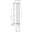 Plieger Siena designradiator verticaal dubbel 1800x318mm 1096W wit 7253143