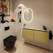 MONDIAZ TURE-DLUX 120cm toiletmeubel Oro. EDEN wastafel Opalo positie links. Met 1 kraangat. SW1104455