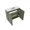 MONDIAZ TURE-DLUX 60cm toiletmeubel Army. EDEN wastafel Ostra positie midden. Zonder kraangat. SW1104680