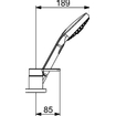 Hansa Designo 3-gats afdekset voor badrandcombinatie chroom SW204372