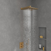 Villeroy & Boch Universal Showers hoofddouche - 35cm - vierkant - Brushed Gold (goud) SW974340