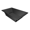 Xenz Society ligbad - 190x120cm - met overloop - zonder afvoer - Acryl Ebony mat SW103472