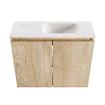 MONDIAZ TURE-DLUX 60cm toiletmeubel Washed Oak. EDEN wastafel Ostra positie rechts. Zonder kraangat. SW1105129