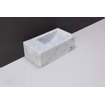 Forzalaqua Venetia Xs fonteinbak 29x16x10cm wasbak Rechts 1 kraangat links Natuursteen Carrara gepolijst SW230675