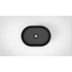 Arcqua Case waskom - 40x28cm - Ovaal - Cast marble Zwart Mat SW767329