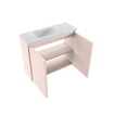 MONDIAZ TURE-DLUX 60cm toiletmeubel Rosee. EDEN wastafel Opalo positie links. Met 1 kraangat. SW1104497