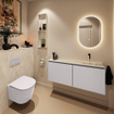 MONDIAZ TURE-DLUX 120cm toiletmeubel Cale. EDEN wastafel Ostra positie rechts. Zonder kraangat. SW1104771