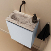 MONDIAZ TURE-DLUX 40cm toiletmeubel Clay. EDEN wastafel Glace positie links. Zonder kraangat. SW1103193