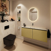 MONDIAZ TURE-DLUX 120cm toiletmeubel Oro. EDEN wastafel Ostra positie midden. Zonder kraangat. SW1104986