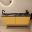 MONDIAZ TURE-DLUX 120cm toiletmeubel Ocher. EDEN wastafel Lava positie links. Met 1 kraangat. SW1103911
