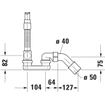 Duravit Onto badafvoer overloop en vulcombinatie met waste chroom 0305211