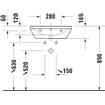 Duravit D-Neo wastafel 55x44x16.5cm 1 kraangat rechthoek Keramiek Wit SW640428