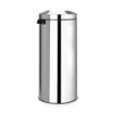 Brabantia Prullenbak - 30 liter - vlamdover- metalen binnenemmer - brilliant steel SW1117408