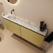 MONDIAZ TURE-DLUX 120cm toiletmeubel Oro. EDEN wastafel Glace positie links. Zonder kraangat. SW1103425