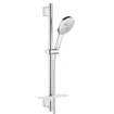 GROHE Rainshower SmartActive 130 Glijstangset - 60cm - ronde handdouche - 3 straalsoorten - gladde doucheslang - met zeepschaal - chroom SW472427
