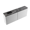MONDIAZ TURE-DLUX 120cm toiletmeubel Plata. EDEN wastafel Lava positie links. Met 1 kraangat. SW1104019