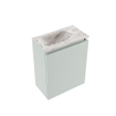 MONDIAZ TURE-DLUX 40cm toiletmeubel Greey. EDEN wastafel Glace positie links. Met 1 kraangat. SW1103302