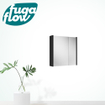 FugaFlow Eccelente Arredo spiegel badkamer spiegelkast - 60x63x16cm - inclusief zijpanelen - mat zwart - SW1125315