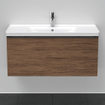 Duravit D-Neo wastafelonderkast 98.4x44x45.2cm 1 lade met softclose Noten (donker) Mat SW640793