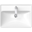 Duravit D-Neo wastafel met wondergliss 60x44x16.5cm 1 kraangat rechthoek Keramiek Wit SW640440