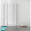 FugaFlow Efficiente Vetro NWA3231 Douchecabine - 90x90x195cm - vijfhoek chroom profiel en helder glas SW1123807
