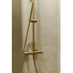 Fortifura Calvi Regendoucheset - thermostatisch - 25cm hoofddouche - staafhanddouche - Geborsteld Messing PVD (Goud) SW788000