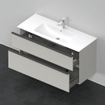 Duravit D-Neo wastafelonderkast 121x62.5x46.2cm 2 lades Betongrijs Mat SW640977