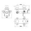 Wiesbaden Caral inbouwdouchethermostaat rond chroom SW10556