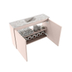 MONDIAZ TURE-DLUX 80cm toiletmeubel Rosee. EDEN wastafel Glace positie midden. Zonder kraangat. SW1103513