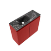 MONDIAZ TURE-DLUX 60cm toiletmeubel Fire. EDEN wastafel Lava positie links. Met 1 kraangat. SW1103777