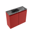 MONDIAZ TURE-DLUX 60cm toiletmeubel Fire. EDEN wastafel Lava positie links. Met 1 kraangat. SW1103777
