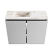 MONDIAZ TURE-DLUX 60cm toiletmeubel Plata. EDEN wastafel Frappe positie links. Met 1 kraangat. SW1102922
