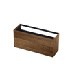 INK P2O Wastafelonderkast - 140x45x65cm - 2 lades - push 2 open - rechte opdekfronten eiken Massief eiken chocolate SW493893