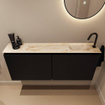 MONDIAZ TURE-DLUX 120cm toiletmeubel Urban. EDEN wastafel Frappe positie rechts. Met 1 kraangat. SW1102633